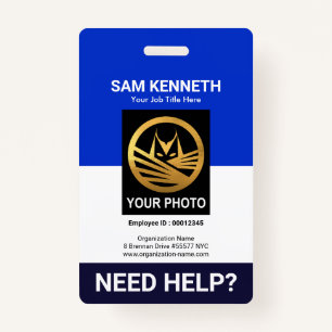 Tarjeta De Identificación Insignia de identificación del personal médico de 