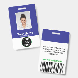 Tarjeta De Identificación Insígnia de identificación personalizada vertical 