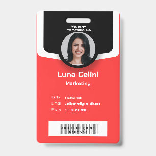 Tarjeta De Identificación Insígnia de identificación profesional con foto - 
