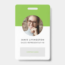 Insígnia de identificación profesional moderna de 