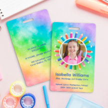 Insignia de imagen de los lápices de arcoiris