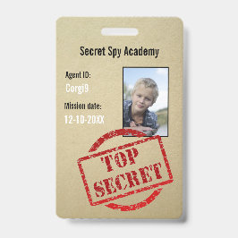 Tarjeta De Identificación Insignia de Invitación de Agente Secreto de Fiesta