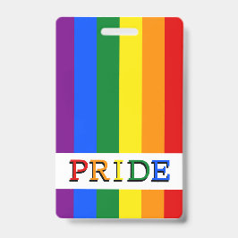 Tarjeta De Identificación Insignia de la bandera del arcoíris y orgullo LGBT