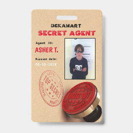 Tarjeta De Identificación Insignia de la Compañía de Agente Secreto de la Fi