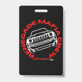 Tarjeta De Identificación Insignia de la tripulación de la mafia renegada