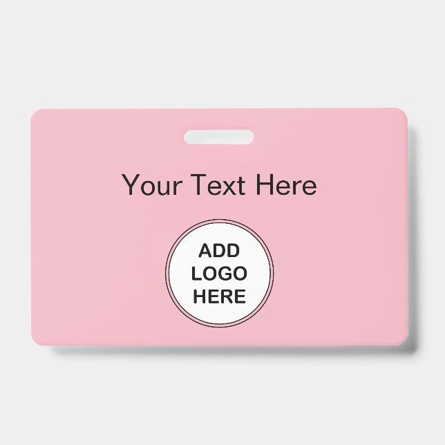 Tarjeta De Identificación Insígnia de logo rosa (Parte frontal)