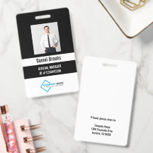 Insígnia de logotipo de empleado con foto personal