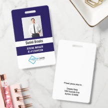 Insígnia de logotipo de empleado con foto personal