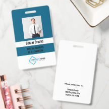 Insígnia de logotipo de empleado con foto personal