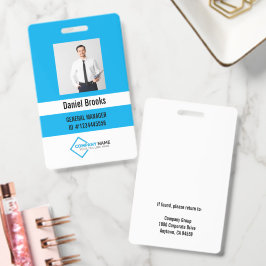 Tarjeta De Identificación Insígnia de logotipo de empleado con foto personal
