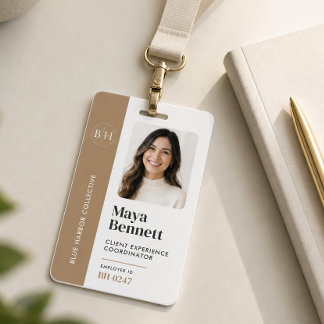 Tarjeta De Identificación Insígnia de logotipo de empleado profesional ID de