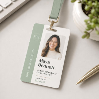 Tarjeta De Identificación Insígnia de Logotipo de Empleado Profesional ID de