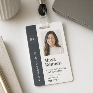 Tarjeta De Identificación Insígnia de logotipo de empleado profesional ID de