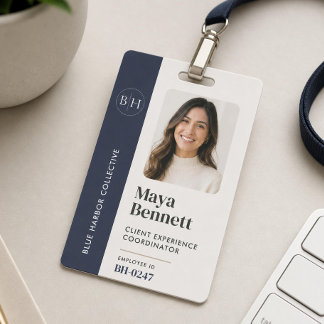 Tarjeta De Identificación Insígnia de logotipo de empleado profesional ID de