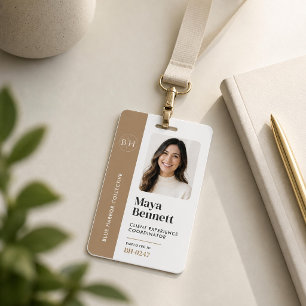 Tarjeta De Identificación Insígnia de logotipo de empleado profesional ID de