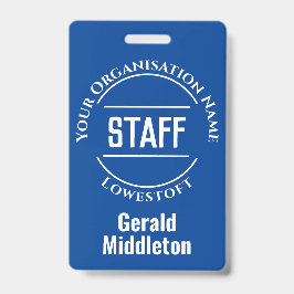 Tarjeta De Identificación Insígnia de miembro del personal