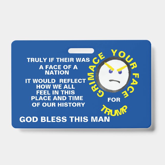 Tarjeta De Identificación insignia de mueca (Parte frontal)