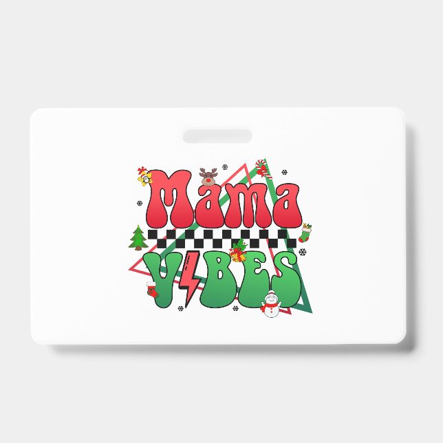 Tarjeta De Identificación Insígnia de Navidad (Parte frontal)