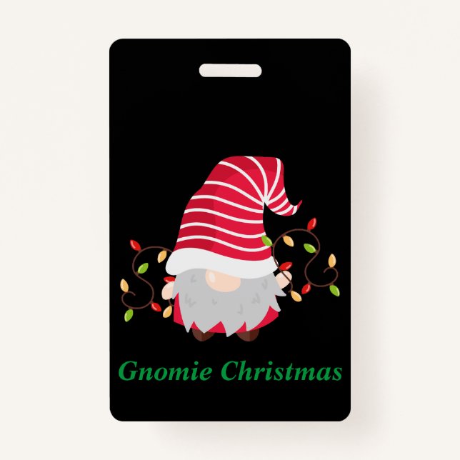 Tarjeta De Identificación Insignia de Navidades de Gnomie (Anverso)