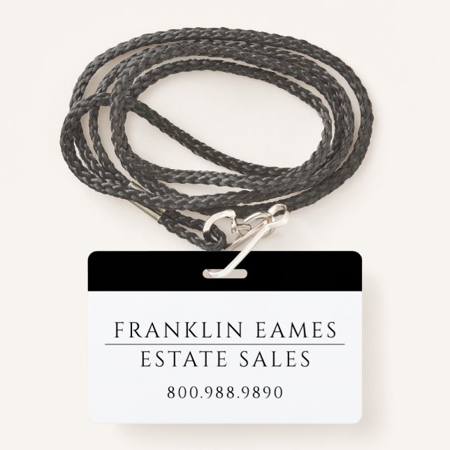 Tarjeta De Identificación Insignia de negocio (Anverso son cordón)