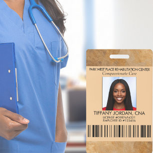 Tarjeta De Identificación Insígnia de nombre con foto de ID de seguridad úni