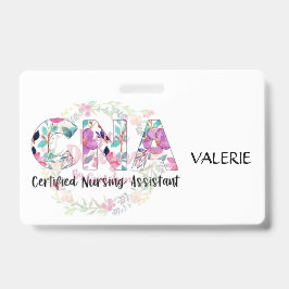 Tarjeta De Identificación Insignia de nombre de auxiliar de enfermería certi