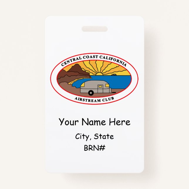 Tarjeta De Identificación Insignia de nombre de club CCCAC (Anverso)