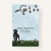 Insignia de nombre de Detective Junior para la res