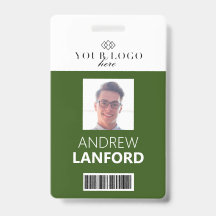 Insignia de nombre de empleado| Logotipo y color d