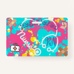 Tarjeta De Identificación Insignia de nombre de enfermera registrada