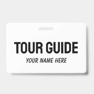 Tarjeta De Identificación Insígnia de nombre de guía turístico personalizada