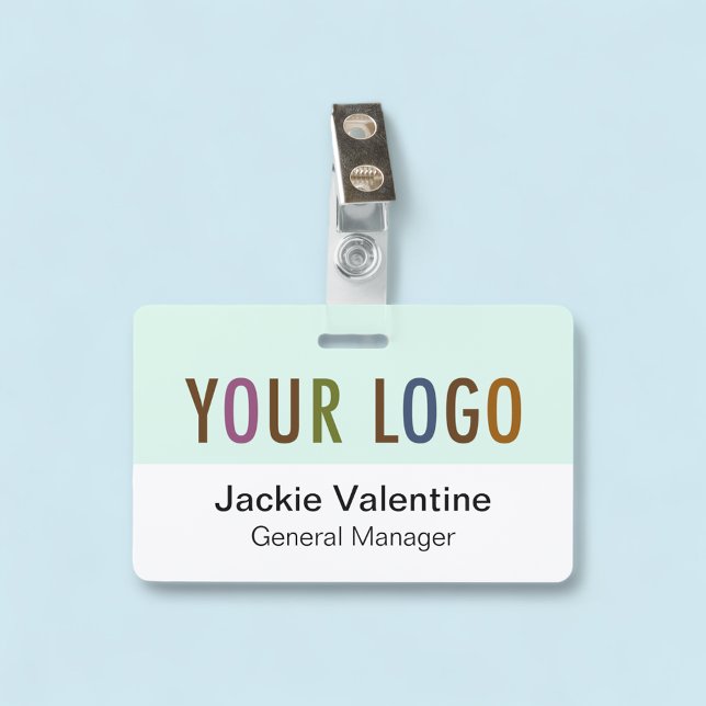 Tarjeta De Identificación Insignia de nombre de plástico duro personalizado  (MISOOK Employee Badge with Clip)