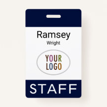 Insignia de nombre del personal profesional con lo