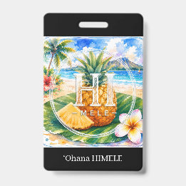 Tarjeta De Identificación Insígnia de nombre HIMELE ʻOhana Piña