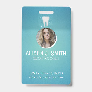 Tarjeta De Identificación Insígnia de Odontólogo Dentista