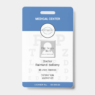 Tarjeta De Identificación Insígnia de Optometrista