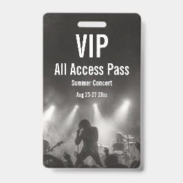 Tarjeta De Identificación Insígnia de pase de acceso total VIP personalizada