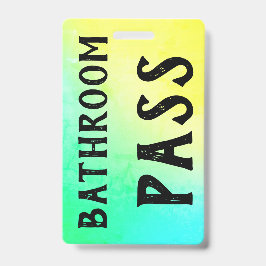 Tarjeta De Identificación Insígnia de pase de baño
