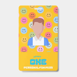 Tarjeta De Identificación Insígnia de pase de diversión personal (Tipo genia