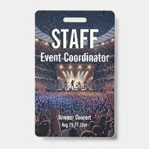 Tarjeta De Identificación Insígnia de pase de festival de acceso total VIP p