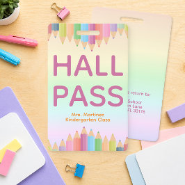 Tarjeta De Identificación Insígnia de pase de hall personalizada para maestr