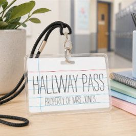 Tarjeta De Identificación Insígnia de pase de sala personalizada para maestr