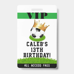 Tarjeta De Identificación Insígnia de pase VIP para la fiesta de cumpleaños 