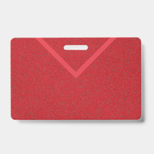 Tarjeta De Identificación Insignia de Patrón V Rojo – Etiqueta de Nombre Per