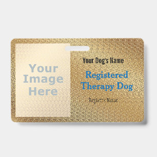 Tarjeta De Identificación Insignia de perro de Terapia Registrada