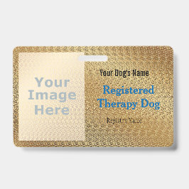 Tarjeta De Identificación Insignia de perro de Terapia Registrada