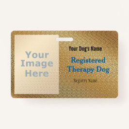 Tarjeta De Identificación Insignia de perro de Terapia Registrada