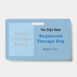 Tarjeta De Identificación Insígnia de Perro de Terapia Registrado