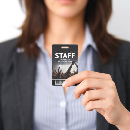 Tarjeta De Identificación Insígnia de personal con pase de acceso a eventos 