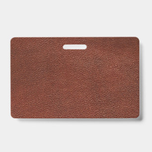 Tarjeta De Identificación Insígnia de plástico de cuero - Horizontal